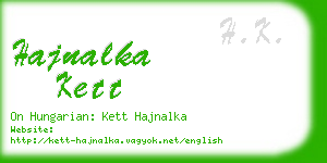 hajnalka kett business card